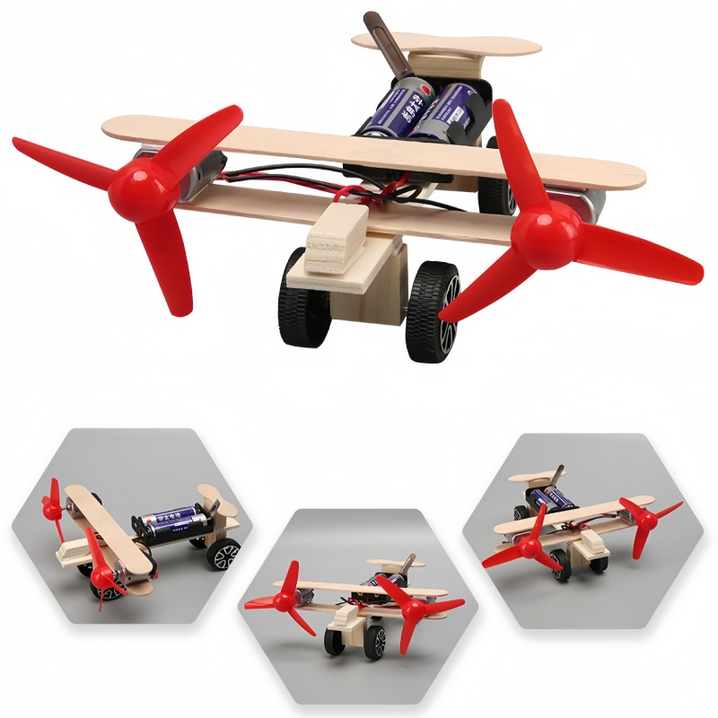 Model Kit Engine - DIY Twin Engine Taxiing Aircraft Toy