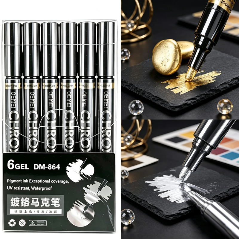 Model Kit Markers - 1/3/5/12pcs Chrome Mirror Marker Pen Set,
