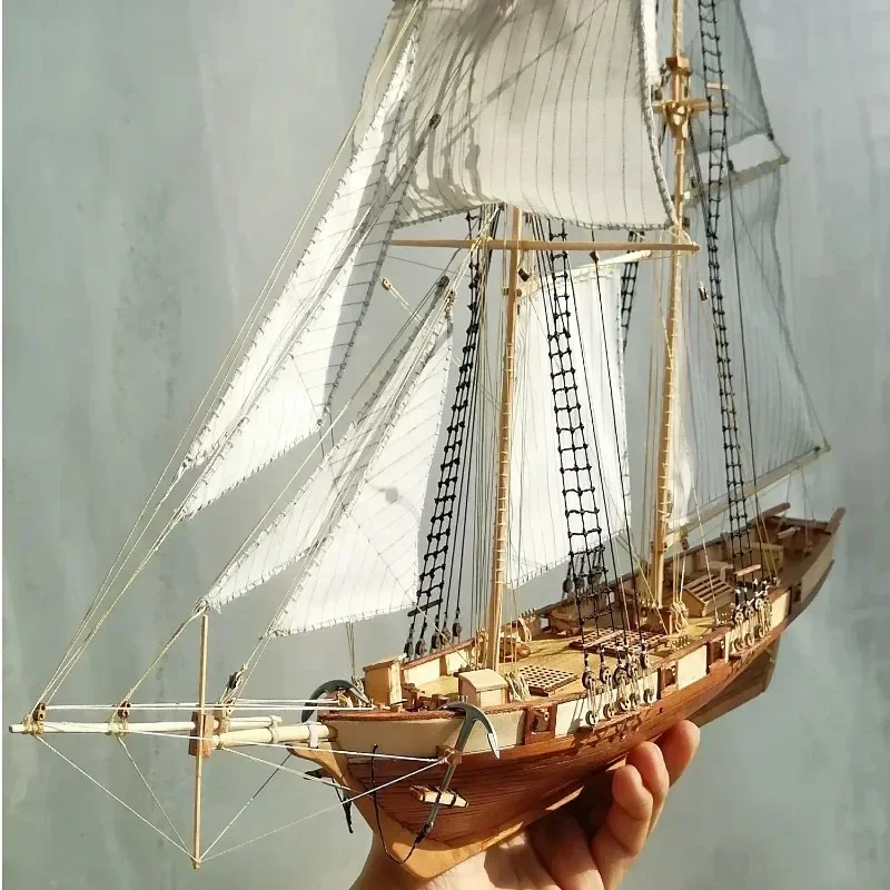 Model Kit Yacht - Wooden Assembled Antique Sailboat Model Building