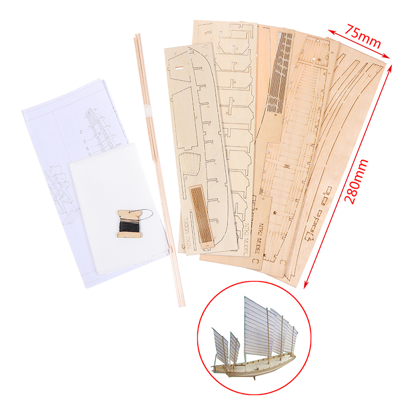 1pcs Chinese sand boat wooden  - Model Kit Yacht 评论和价格