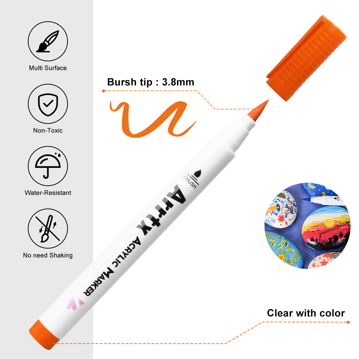 Arrtx 30 Colors Acrylic Makrer - Model Kit Markers 评论和价格