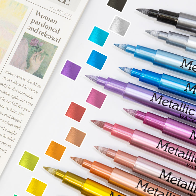GN 12 Colors Metallic Waterpro - Model Kit Markers 评论和价格