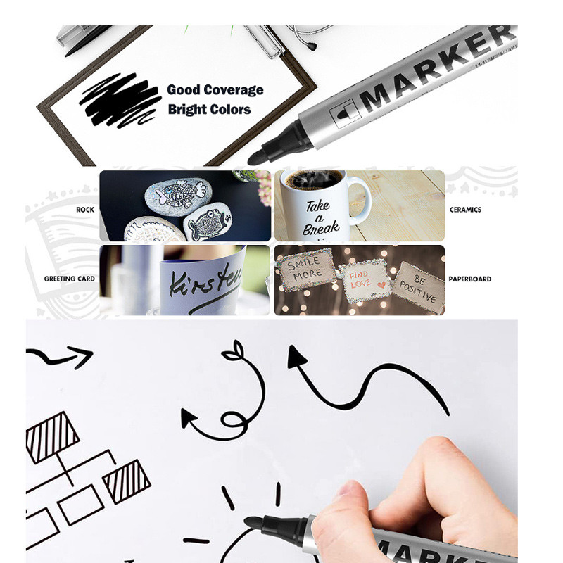 6pcs Waterproof Quick Drying M - Model Kit Markers 评论和价格