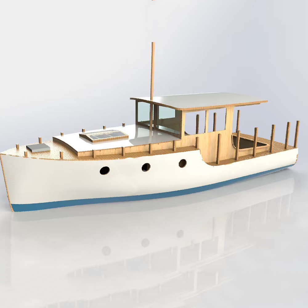 RC Boat 70cm European Classica - Model Kit Yacht 评论和价格